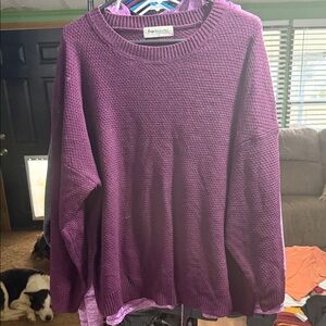 Impressions Deep Purple Knit Top